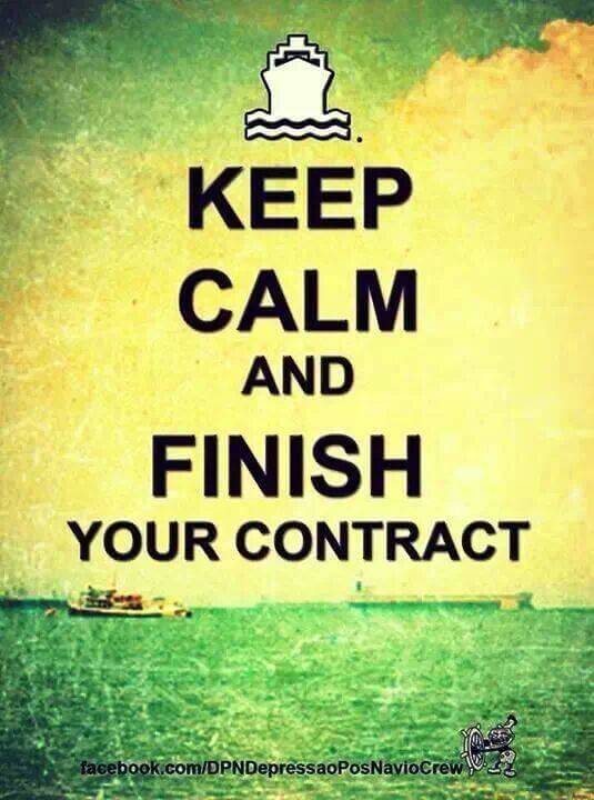 Kepp Calm And Finish Your Contract