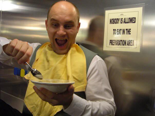 Nobody Is Allowed To Eat In The Preparation Area