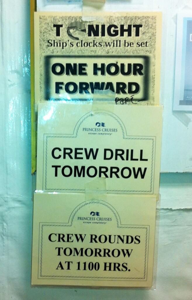 Princess Cruises Crew Drill и Crew Rounds